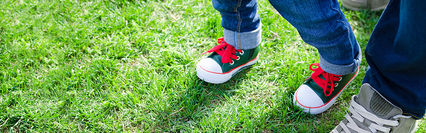 DRF Toddler sneakers and parent sneakers